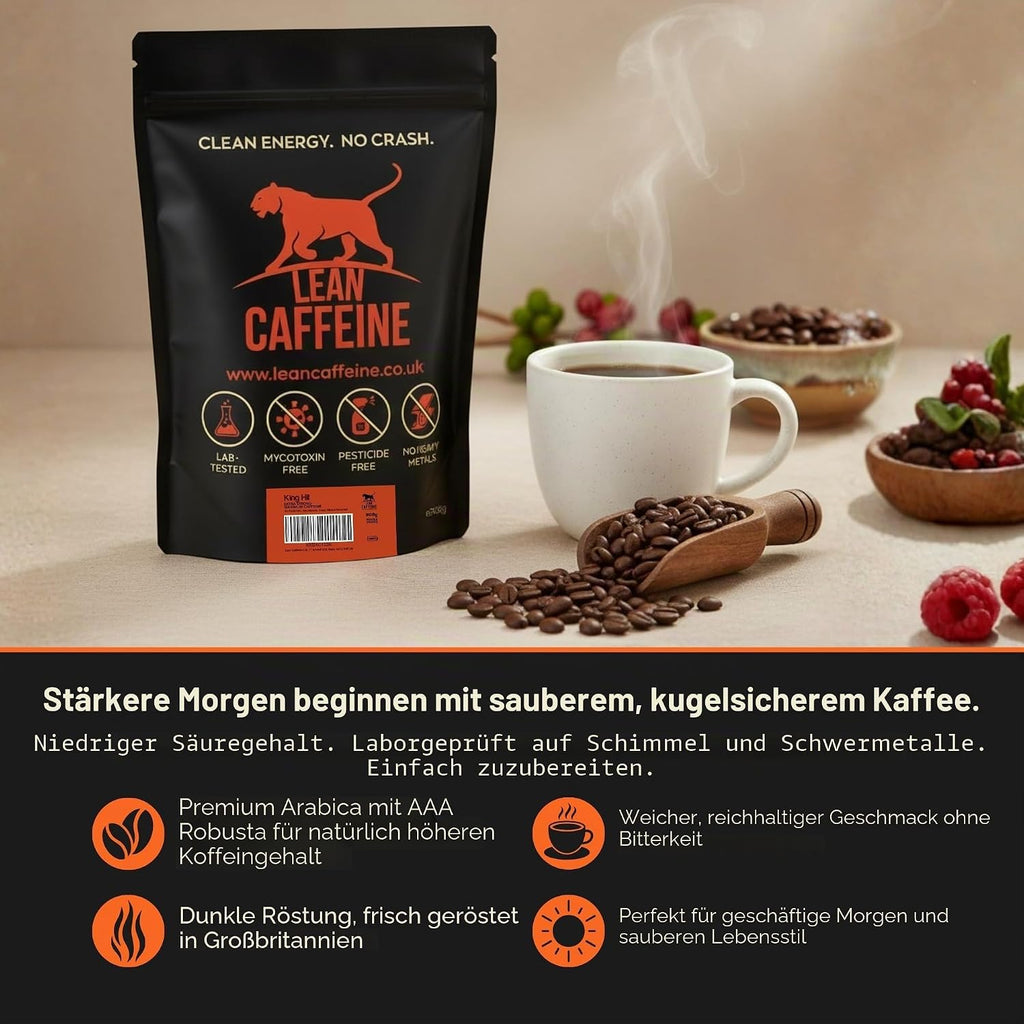 Bulletproof Coffee Kompatibel Berserker Kaffee Bohnen 227G | Labortestierter Kaffee Ohne Mykotoxine, Pestiz. Und Schwermetalle Die Reinsten Und Stärksten Säurearmen Kaffeebohnen 227G