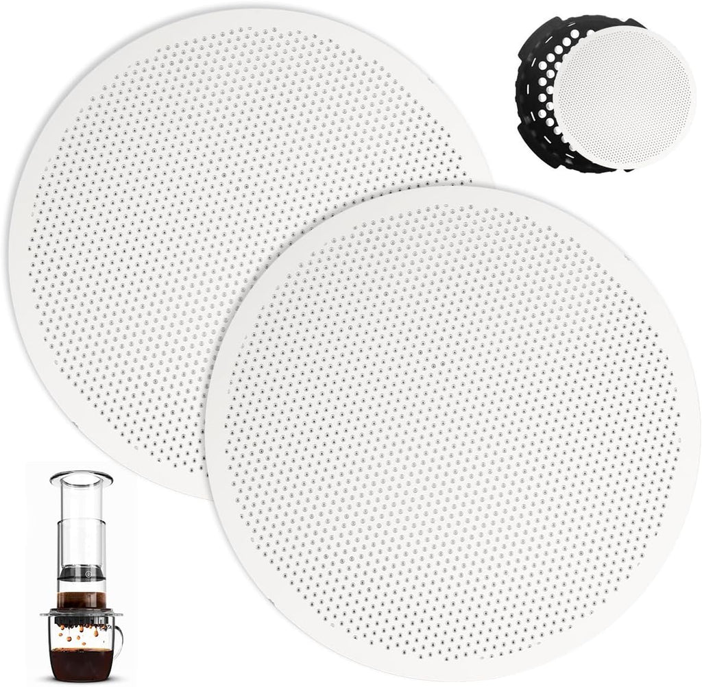 2 Stück Kaffeefilter Edelstahl Für Aeropress Kaffeemaschine, 62 Mm/2.45 in | Wiederverwendbarer Metall-Kaffeefilter Für Aeropress Go-Kaffeemaschinen, Sieb Für Kaffeemaschinen, Für Espresso, American