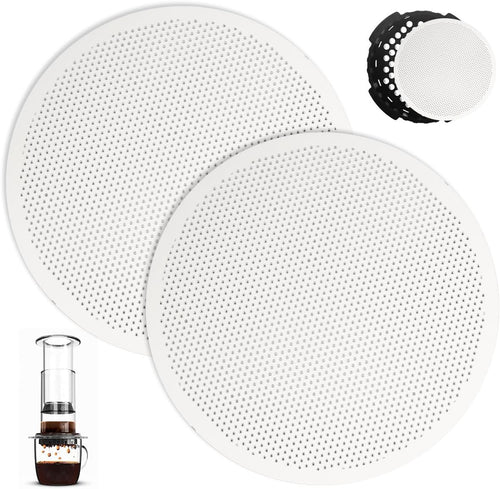 2 Stück Kaffeefilter Edelstahl Für Aeropress Kaffeemaschine, 62 Mm/2.45 in | Wiederverwendbarer Metall-Kaffeefilter Für Aeropress Go-Kaffeemaschinen, Sieb Für Kaffeemaschinen, Für Espresso, American