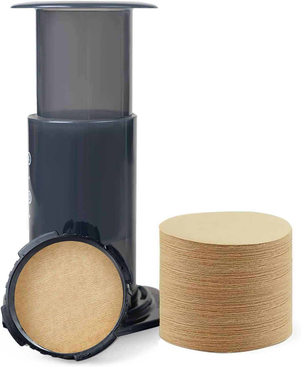 500Er-Pack Aeropress Filter,64 Mm,Einweg & Runde Papierfilter,Kompatibel Mit Aero-Press Kaffeemaschinen,Natürliche Farbe