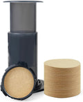 500Er-Pack Aeropress Filter,64 Mm,Einweg & Runde Papierfilter,Kompatibel Mit Aero-Press Kaffeemaschinen,Natürliche Farbe