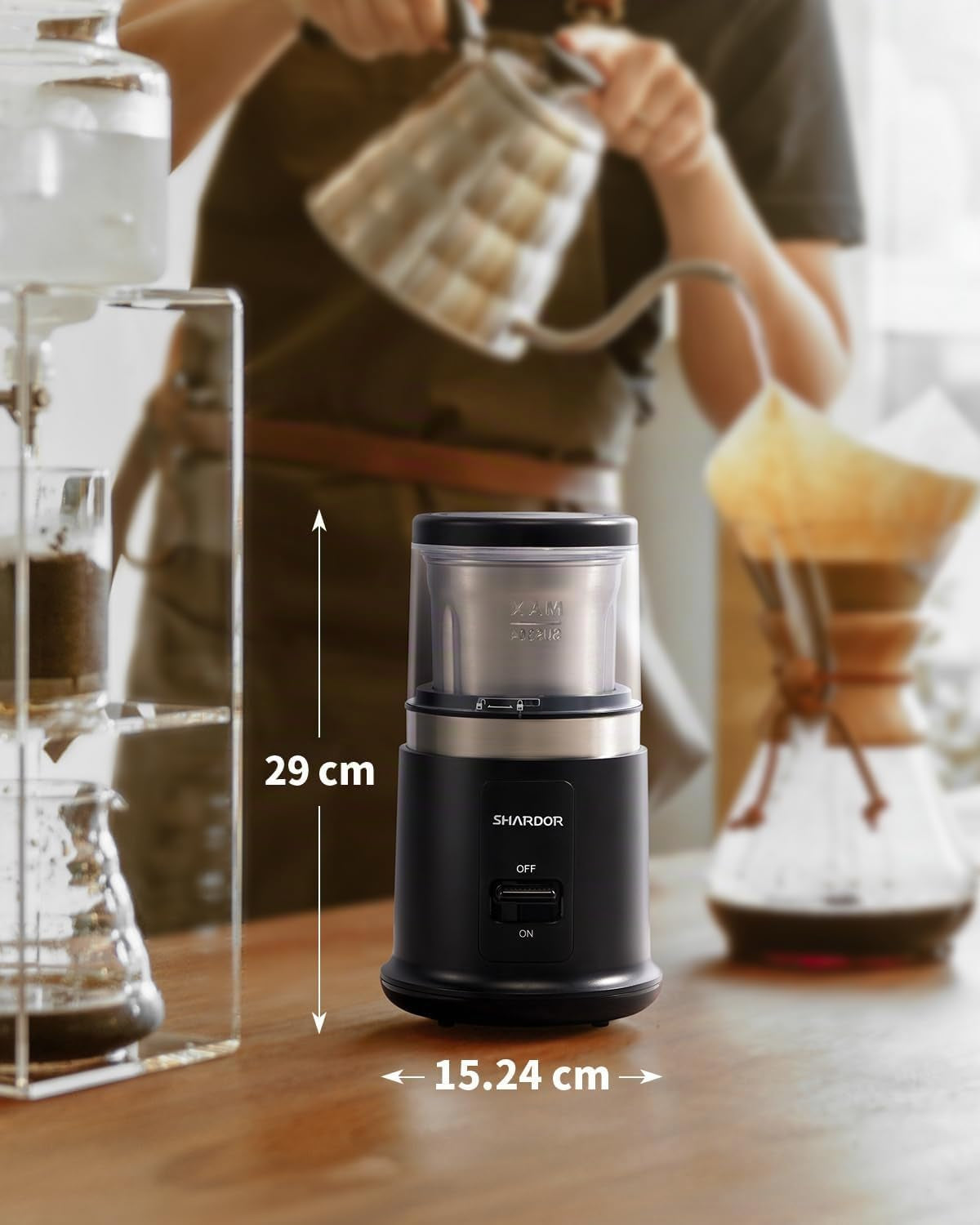 SHARDOR Kaffeemühle Elektrisch, 75G Füllmenge Gewürzmühle Mit Abnehmbarer Edelstahlschüssel, Coffee Grinder Für Kaffeebohnen, Gewürzen, Getreide, Nüssen Verwendet Werden