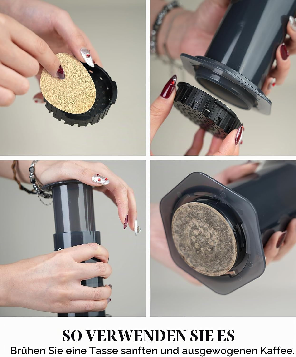 500Er-Pack Aeropress Filter,64 Mm,Einweg & Runde Papierfilter,Kompatibel Mit Aero-Press Kaffeemaschinen,Natürliche Farbe