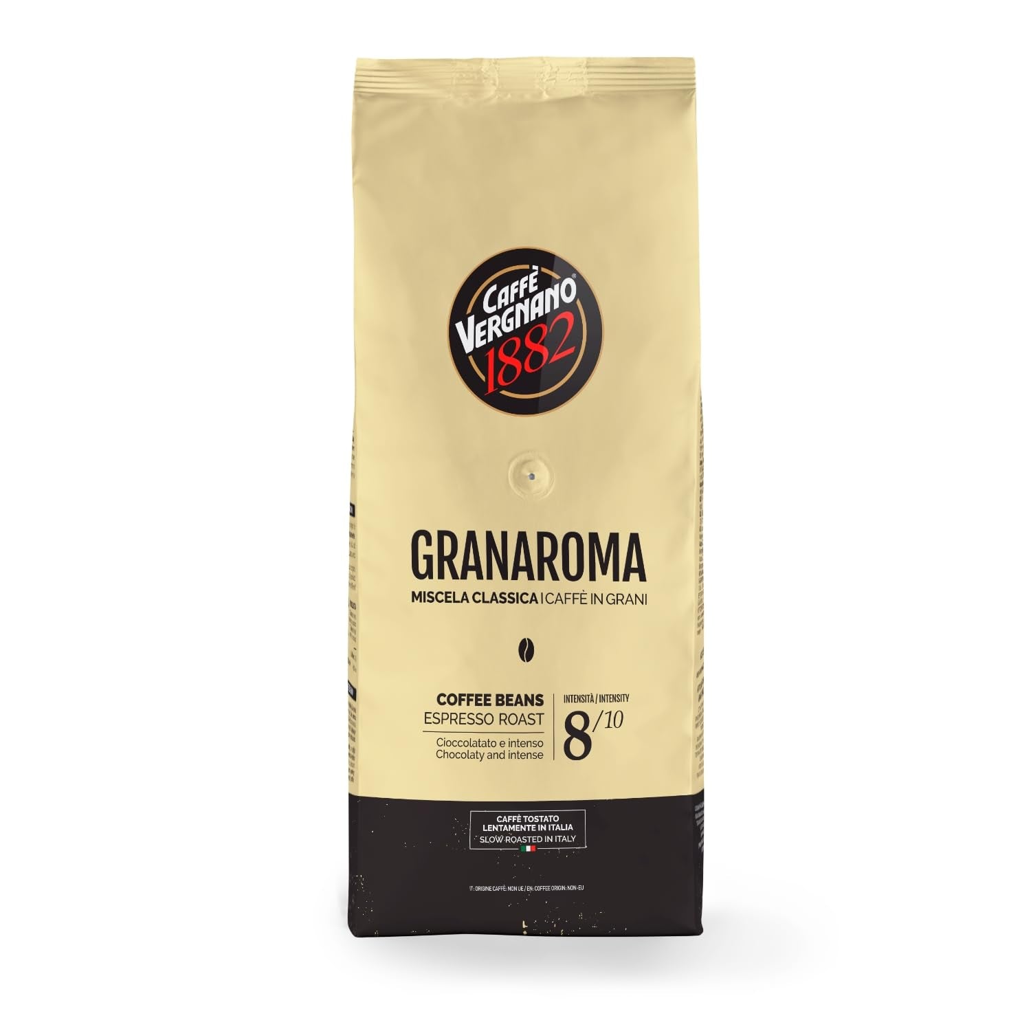 Caffè Vergnano 1882 - Ganze Bohnen Granaroma | 1 Packung, 1 Kg