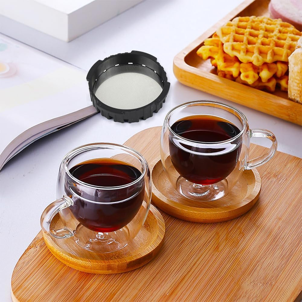2 Stück Kaffeefilter Edelstahl Für Aeropress Kaffeemaschine, 62 Mm/2.45 in | Wiederverwendbarer Metall-Kaffeefilter Für Aeropress Go-Kaffeemaschinen, Sieb Für Kaffeemaschinen, Für Espresso, American
