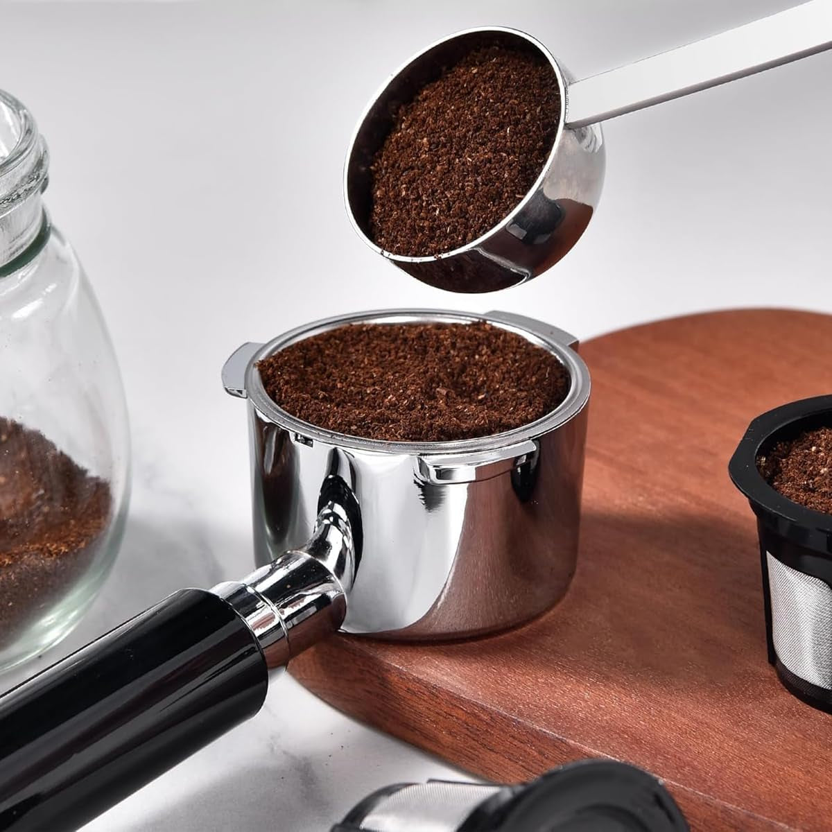 Kaffeelöffel Portionierer 30Ml, Kaffeedosierlöffel Mit Extra Langem 24,9Cm Griff Aus Edelstahl, Für Gemahlenen Kaffee, Bohnen, Pulver, Geeignet Für Hohe Dosen Und Behälter (30Ml, Silber) ﻿