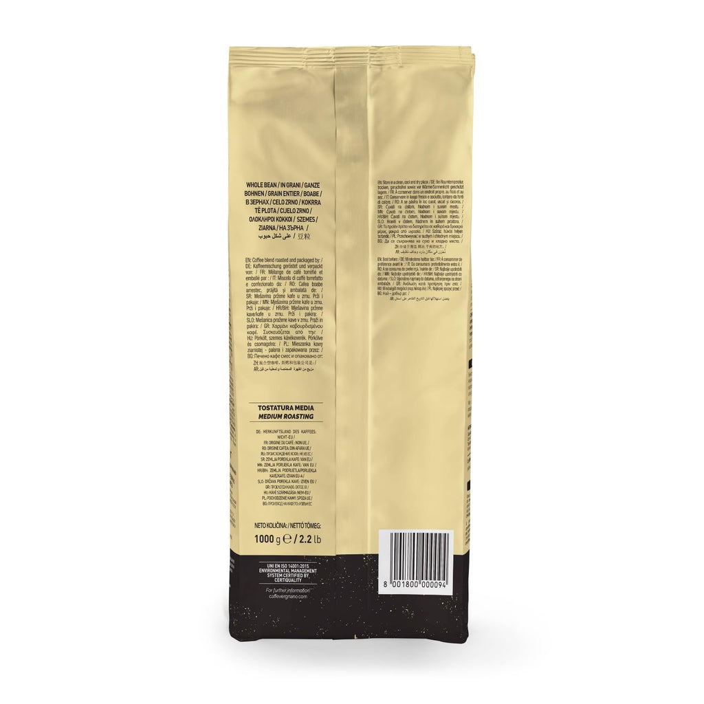 Caffè Vergnano 1882 - Ganze Bohnen Granaroma | 1 Packung, 1 Kg