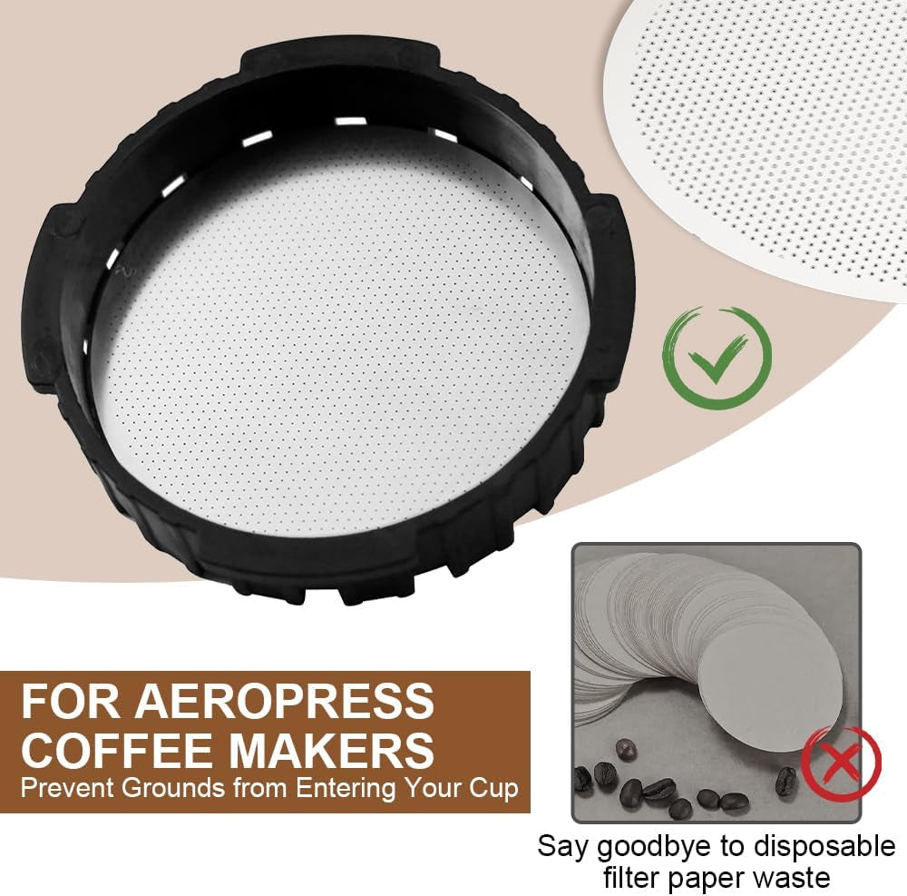 2 Stück Kaffeefilter Edelstahl Für Aeropress Kaffeemaschine, 62 Mm/2.45 in | Wiederverwendbarer Metall-Kaffeefilter Für Aeropress Go-Kaffeemaschinen, Sieb Für Kaffeemaschinen, Für Espresso, American