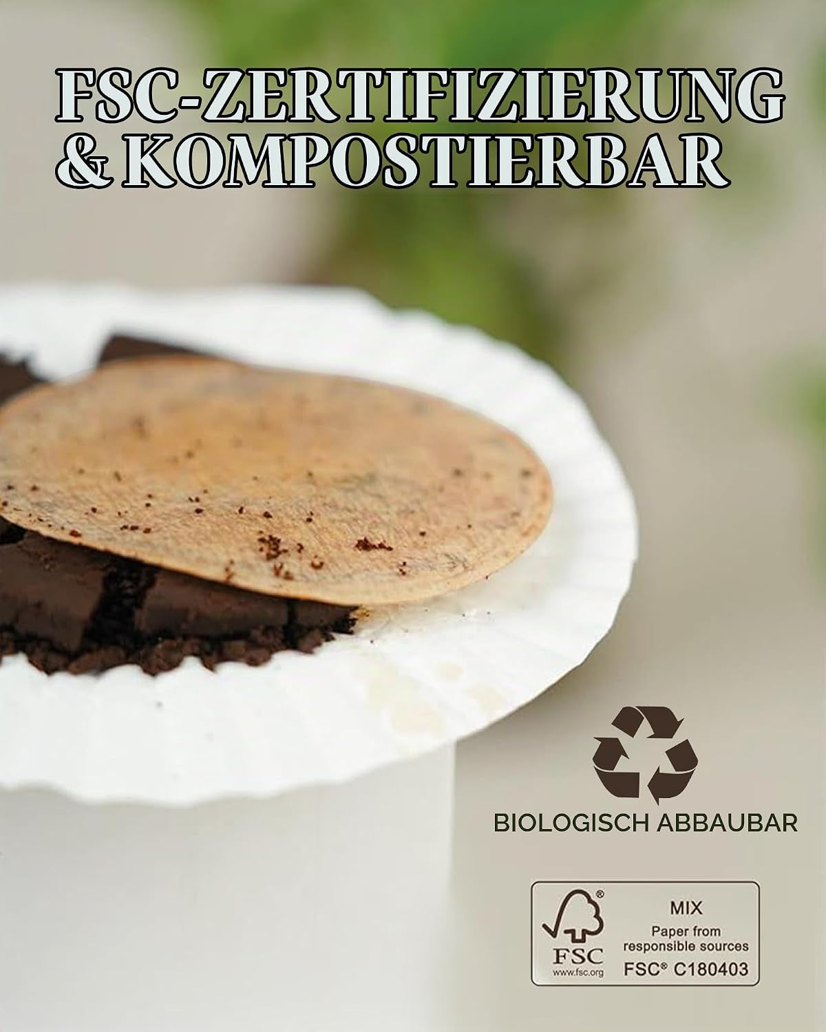 500Er-Pack Aeropress Filter,64 Mm,Einweg & Runde Papierfilter,Kompatibel Mit Aero-Press Kaffeemaschinen,Natürliche Farbe