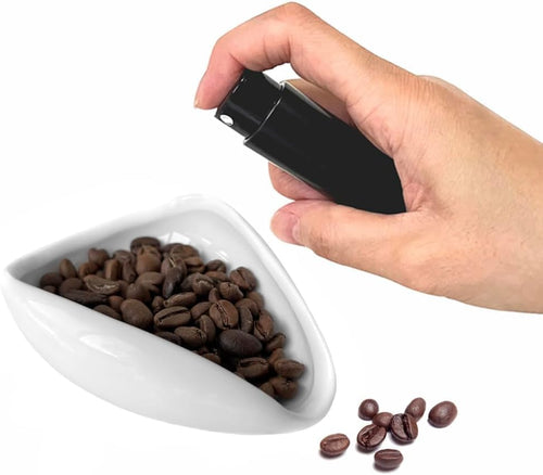 1 Satz Weiß Kaffeebohnen Dosierbecher Und Sprühflasche Set, Keramik-Kaffeebohnen-Dosierbecher & RDT Sprühflasche – Ideal Für Espresso-Liebhaber, Barista-Zubehörset Für Kaffee, Tee, Brauen
