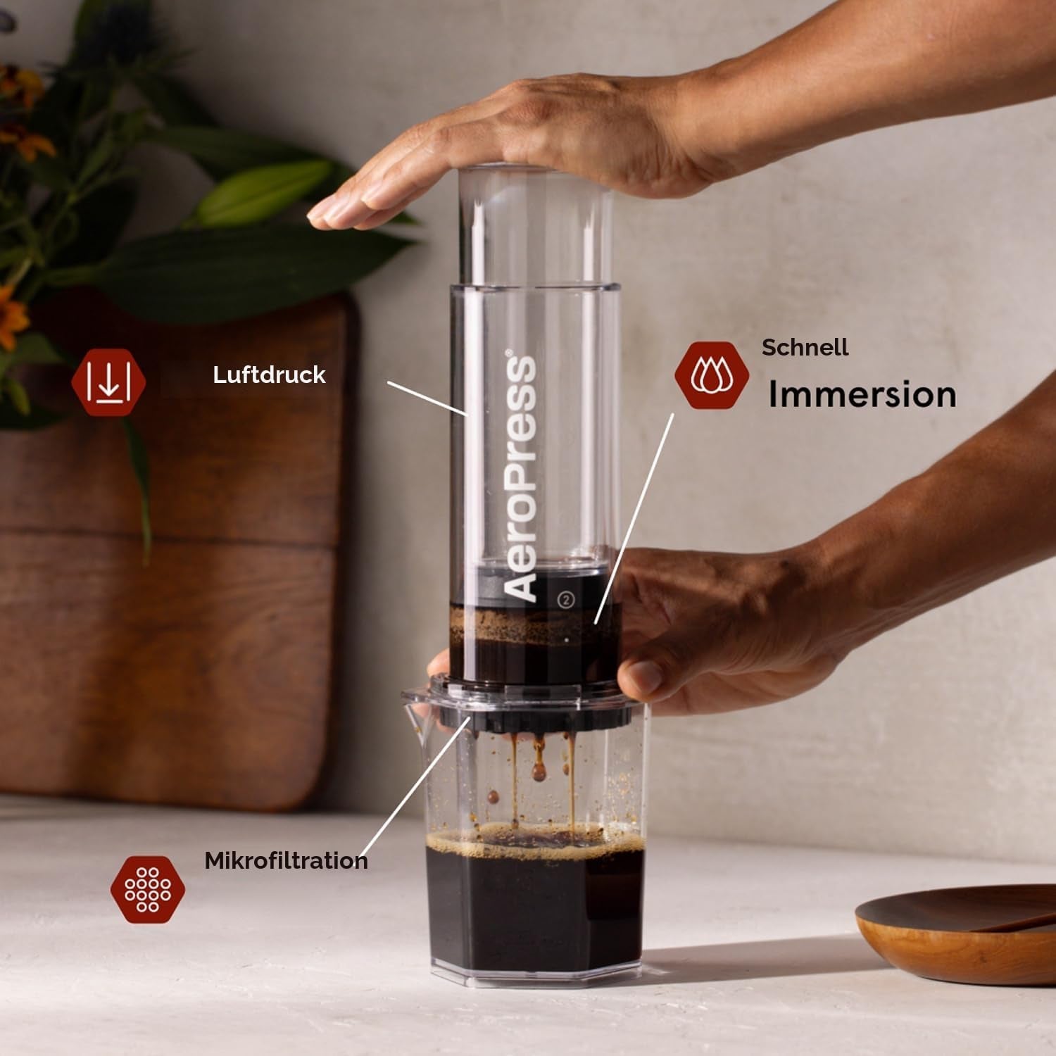 Aeropress XL Kaffeebereiter Naturpapier-Mikrofilter - Runde Ersatz-Kaffeefilter, Ungebleicht, Kompostierbare Papierfilter, Passend Für Aeropress XL Kaffeebereiter, 200 Stück | Runde Ersatz-Kaffeefilter, Ungebleicht, Kompostierbare Papierfilter