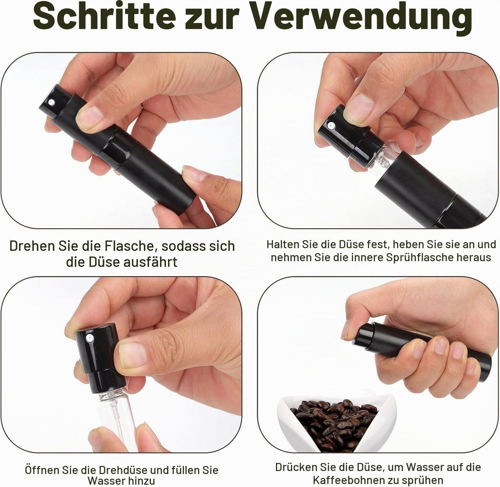 1 Satz Weiß Kaffeebohnen Dosierbecher Und Sprühflasche Set, Keramik-Kaffeebohnen-Dosierbecher & RDT Sprühflasche – Ideal Für Espresso-Liebhaber, Barista-Zubehörset Für Kaffee, Tee, Brauen