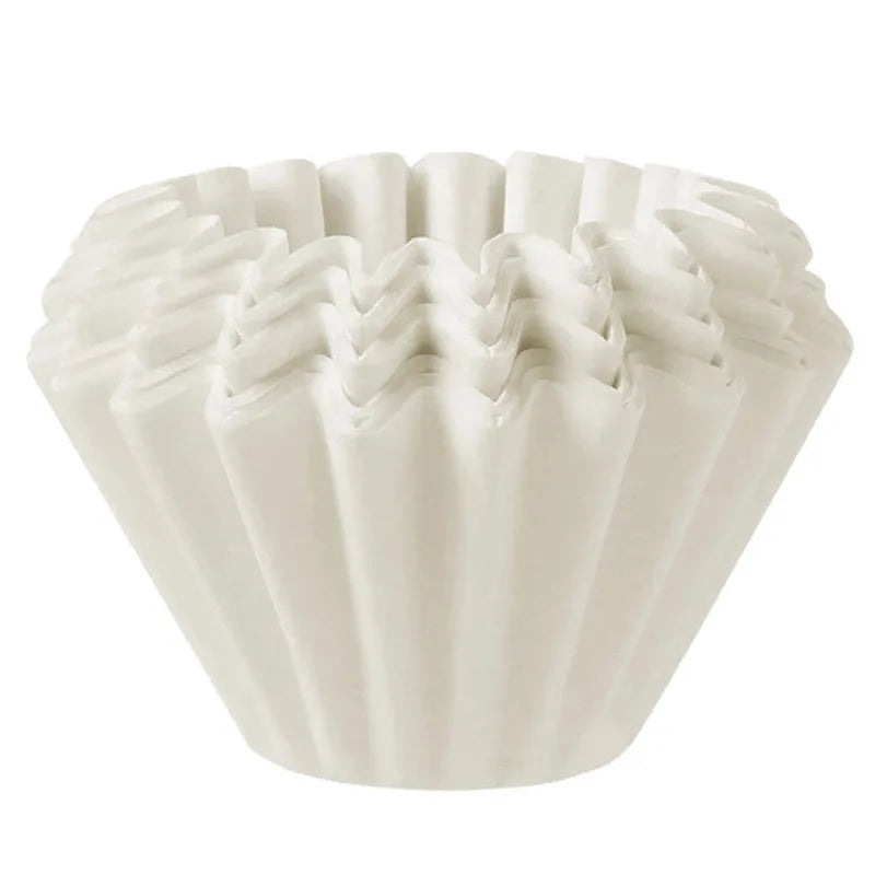 50PCS Kraft Paper Coffee Filter Cups Bowl Shape Origami Hand Brewed Drip Corrugated Disposable Cup for Pour over Espresso